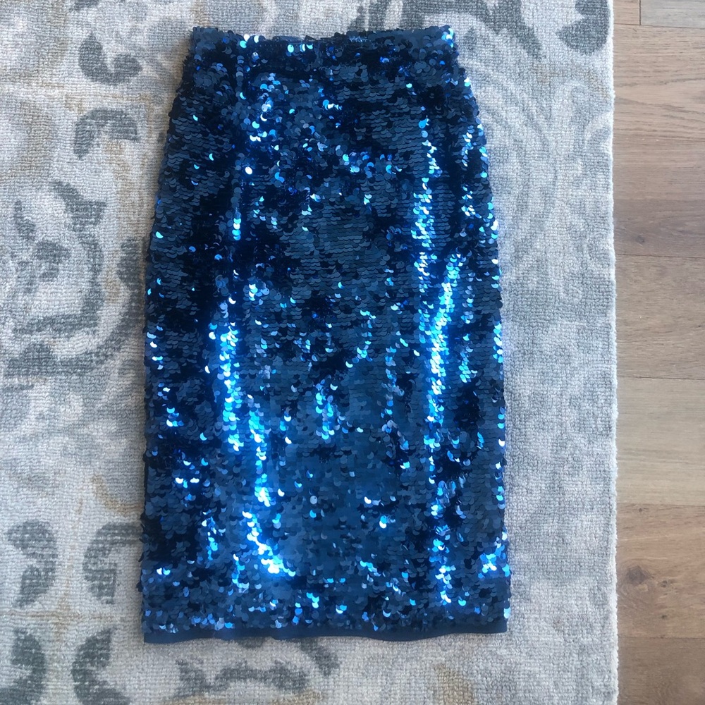 Halogen Sequin Pencil Skirt